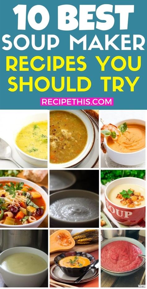 Soup Maker Recipes Morphy Richards, Morphy Richards Soup Maker, Slow Cooker Balsamic Chicken, Soup Maker Recipes, Clean Dinner Recipes, Quick Soup, Best Soup, Soup Maker, Morphy Richards