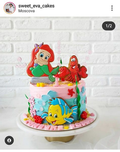 Under Sea Cake, Little Mermaid Birthday Cake, Disney Princess Birthday Cakes, Mermaid Birthday Cake, Ariel Cake, Mermaid Birthday Decorations, Little Mermaid Cakes, Mermaid Birthday Cakes, 1st Birthday Party For Girls