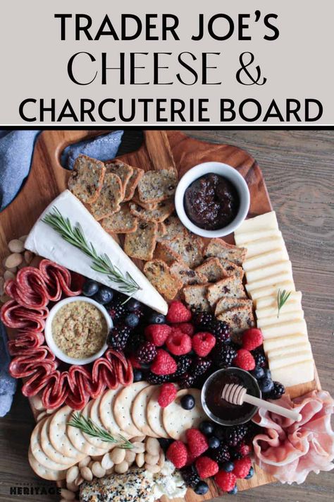 This Trader Joe's Cheese and Charcuterie board not only looks good but was created on a budget. I know that creating a really pretty charcuterie boards can be expensive. While this one certainly isn't cheap, it also doesn't break the bank. Head to the post to see the total cost of this cheese board as well as ways you can save money when shopping for it. Charcuterie Trader Joes, Trader Joe’s Small Charcuterie Board, Budget Charcuterie Board, Trader Joes Charcuterie Board, Charcuterie Board On A Budget, Cheese And Charcuterie Board, Blueberry Goat Cheese, Fig Butter, Charcuterie Inspiration