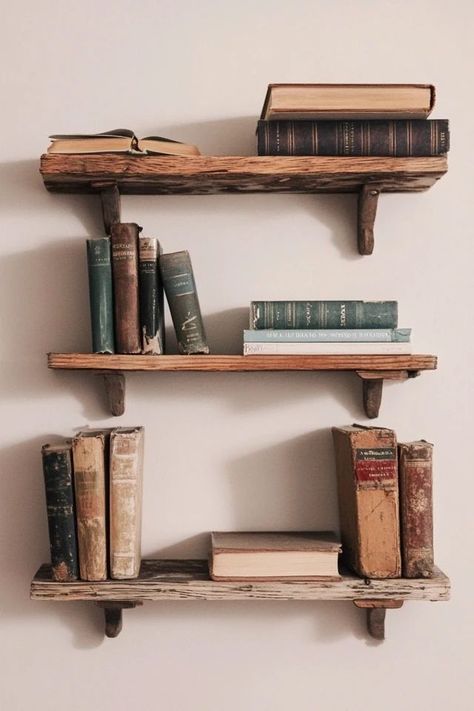 "Bring creativity and function to your walls with DIY Wall Shelves! 🛠️🪑 Perfect for creating a custom look that suits your needs. 🌟✨ #WallDecorIdeas #DIYStorage #HomeInspiration" Bedside Wall Shelf Ideas, Diy Wall Shelf For Books, Small Bookshelf Ideas On Wall, Homemade Book Shelf, Wall Bookshelf Ideas, Bedside Wall Shelf, Small Bookshelf Ideas, Diy Shelf Ideas, Shelves Above Desk