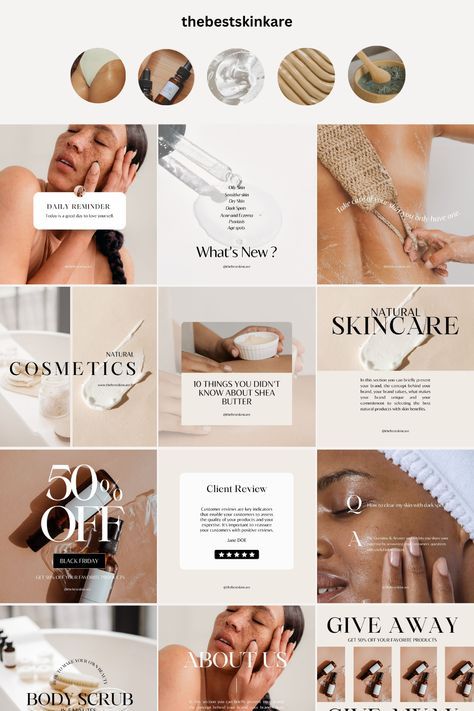 Social media design | Skincare Beauty Template | Aesthetic Post Instagram | Instagram Story | Canva😍 Skincare Social Media Design, Elegant Instagram, Beauty Template, Canva Instagram Post, Minimalist Instagram, Aesthetic Post, Design Aesthetics, Post Instagram, Natural Cosmetics