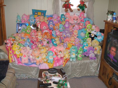 Bear Tumblr, Toy Collection Room, Care Bears Plush, Pink Teddy, Bratz Doll, Kid Core, Care Bear, Care Bears, Bear Doll