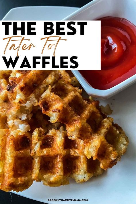 This tater Tot recipe is so good and fun to make with and for kids! Great as an after school snack or a side to a hamburger or hot dog. Mini Tator Tot Cheeseburger, Tater Tot Recipe, Tater Tot Waffle, Easy Tater Tots, Kid Friendly Recipes, Tater Tot Recipes, Picky Kids, After School Snack, Fun Lunch