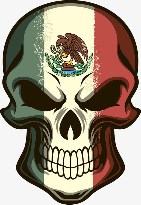 Skull Flag, Mexican Skull, Skull Decal, Mexican Flags, Sweet Cones, Mexican Skulls, Mexico Flag, Simple Designs To Draw, Flag Photo