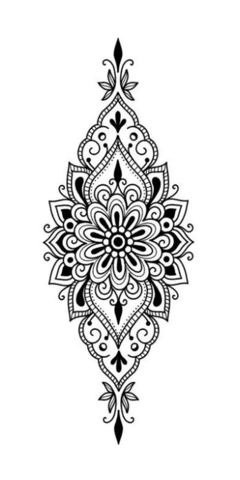 Ornamental-inspired Tattoo Drawings Mandala Tattoo Mann, Snowman Tattoo, Simple Mandala Tattoo, Mandala Tattoos For Women, Henna Tattoo Stencils, Mushroom Tattoos, Tattoo Henna, Muster Tattoos, Simple Mandala