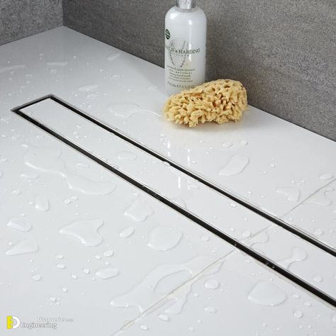 45 Lovely Shower Floor Drain Design Ideas - Engineering Discoveries Shower Base Installation, Lavabo D Angle, One Piece Shower, Wet Room Tiles, Drain Tile, Wet Room Shower, Linear Drain, Bad Accessoires, Bathroom Drain