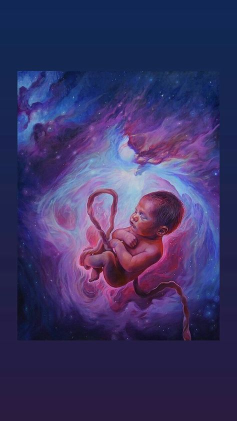 Baby In Womb Art, Womb Painting, Embryo Painting, Pregnancy Painting, Healing Paintings, Mother Earth Art, Pregnancy Art, Baby Art Projects, Mom Art