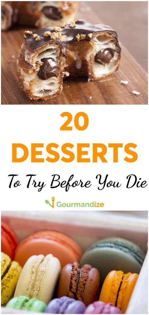 It's time to embrace your YOLO (you only live once) mentality. Here are 20 desserts you should try at least once in your lifetime! Unrefrigerated Desserts, Foods To Try, Cronut, Making Cakes, Impressive Recipes, Only Live Once, Chocolate Mug Cakes, Chocolate Mugs, Community Support