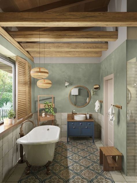 Caribbean Homes Interiors, Floating Shelves Bathroom, Bathroom Inspiration Decor, Dream Bathroom, House Bathroom, House Inspo, Dream Home Design, Bathroom Inspiration, 인테리어 디자인