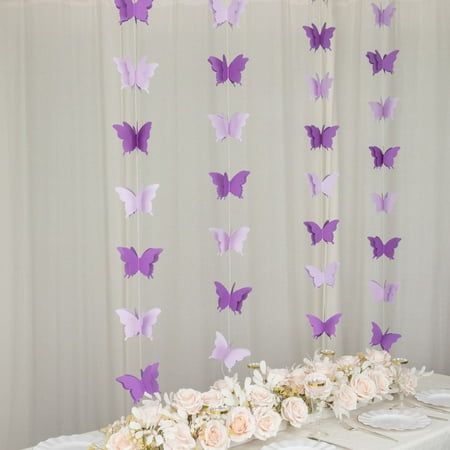 3D Purple Paper Butterfly Banner Are you in search of a simple and budget-friendly method to infuse a dose of enchantment into your upcoming event? Search no more! Introducing our exquisite 3D Paper Butterfly Banner, designed to effortlessly bring an air of elegance and whimsical charm to any occasion. Meticulously fashioned from premium-grade paper and meticulously crafted with meticulous attention to detail, this captivating banner is certain to elevate your wedding reception, birthday party, or special event to new heights. Elevate the ambiance and leave a lasting impression with our enchanting 3D Paper Butterfly Banner. Beautiful Purple Hanging Paper Garland Close your eyes and envision a scene where the gentle flutter of delicate butterfly wings gracefully intertwines with the caress Purple Butterfly Party, Lila Party, Party Streamer, Purple Party Decorations, Butterfly Garland, Purple Birthday Party, Party Girlande, Butterfly Birthday Party, Party Streamers