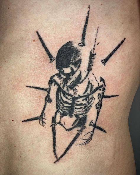 Tato Grunge, Bauch Tattoos, Nyc Tattoo, Grunge Tattoo, Sigil Tattoo, Sick Tattoo, Skeleton Tattoos, Výtvarné Reference, 4 Tattoo