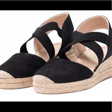 Simple Sandals, Ankle Sandals, Toe Post Sandals, Closed Toe Sandals, Mid Heel Sandals, Espadrilles Platform, Closed Toe Shoes, Studded Heels, Platform Wedge Sandals