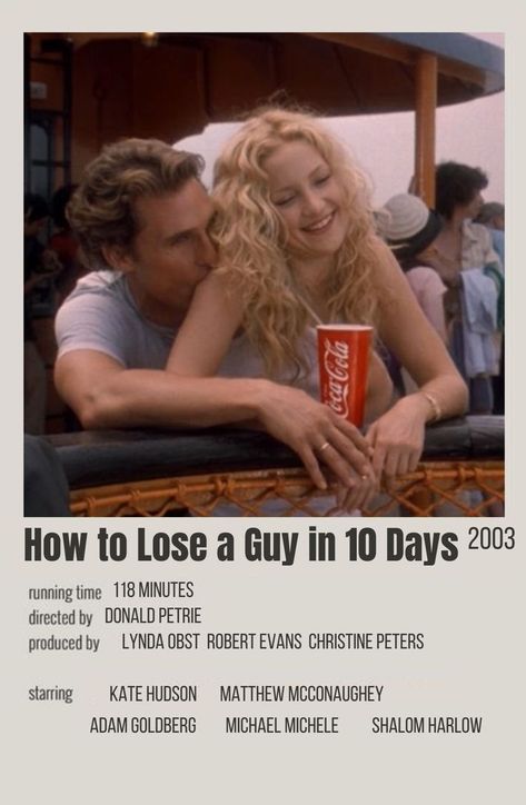 How to Lose a Guy in 10 Days 2003 minimalist poster 2003 Movies, Kate Hudson How Lose A Guy In 10 Days Outfits, How To Lise A Guy In 10 Days Dress, How To Get Rid Of A Guy In 10 Days, How Loose A Guy In 10 Days Aesthetic, How Loose A Guy In 10 Days, Andy How Lose A Guy In 10 Days, How To Loss A Guy In 10 Days Dress, How Lose A Guy In 10 Days Polaroid