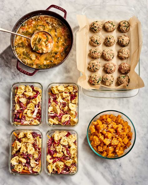 A Meal Plan for a Week of Fall-Inspired Mediterranean Meals | Kitchn Healthy Fall Dinner, Cut Butternut Squash, Mediterranean Meals, Whole30 Dinners, Meal Prep Plans, Power Hour, Feel Good Food, Healthy Fall, White Bean Soup