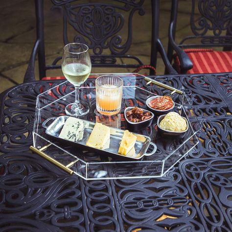 Beverage Server, Lucite Tray, Draw Eyes, Baby Blue Aesthetic, Tray Design, Marble Tray, Tray Organization, Tea Break, Food Trays