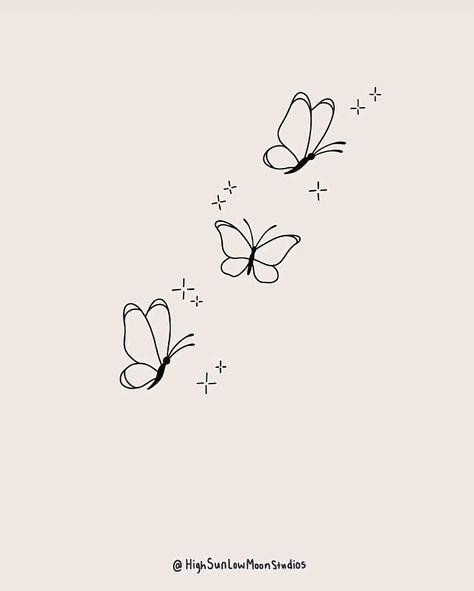 Mini Butterflies Drawing, Cute Small Drawings Butterfly, Cute Small Butterfly Drawings, Butterfly Doodle Aesthetic, Tiny Butterfly Embroidery, Simple Butterfly Doodle, Three White Butterflies Tattoo, Cool Small Drawings Aesthetic, Cute Butterfly Doodles