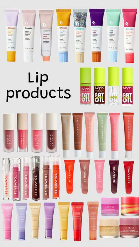 #lippies #lipproducts #fyp #preppy #laneige #elf #summerfridays #nyx #beauty #trending #yay Preppy Laneige, Barbie Pink Nails, Preppy Things, Balm Dotcom, Lip Products, Trendy Makeup, List Ideas, School Fits, Perfume Collection