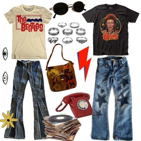 David Bowie 70s Fashion, David Bowie Inspired Jewelry, David Bowie Fashion Inspiration, David Bowie Shirt Outfit, Bowie Outfits Ideas, David Bowie Clothes, Rocker 70s Fashion, David Bowie Aesthetic Outfit, David Bowie Aesthetic Clothes