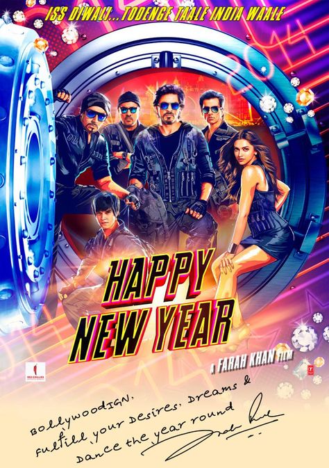 Happy New Year (2014) Happy New Year Bollywood, Happy New Year Movie, New Year Movie, Jackie Shroff, Srk Movies, Sonu Sood, Happy New Year 2014, Abhishek Bachchan, New Years Look