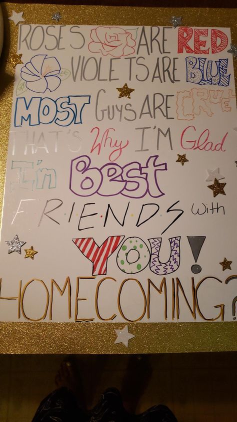 Cute Ways To Ask A Friend To Hoco, Hoco Signs For Your Bestie, Asking Bestie To Hoco, Colorgaurd Hoco Proposal, Homecoming Proposal For Best Friends, How To Ask Your Best Friend To Hoco, Homecoming Sign For Best Friend, Asking Friends To Hoco Ideas, Friendship Homecoming Proposals