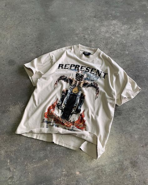 Represent Graphic Tee, Represent Clothing, Greek Font, Graphic Branding, Streetwear Tshirt Design, Graphic Clothing, Streetwear Ideas, Streetwear Graphic Tees, Graphic Tshirt Design