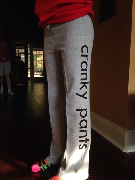 Black Glitter Vinyl Sweatpants Vinyl Ideas, Designed Pants, Cranky Pants, Cricut Clothes, Volunteer Quotes, Tshirt Printing Business, Vinyl Pants, Selling Ideas, Cricut Inspiration