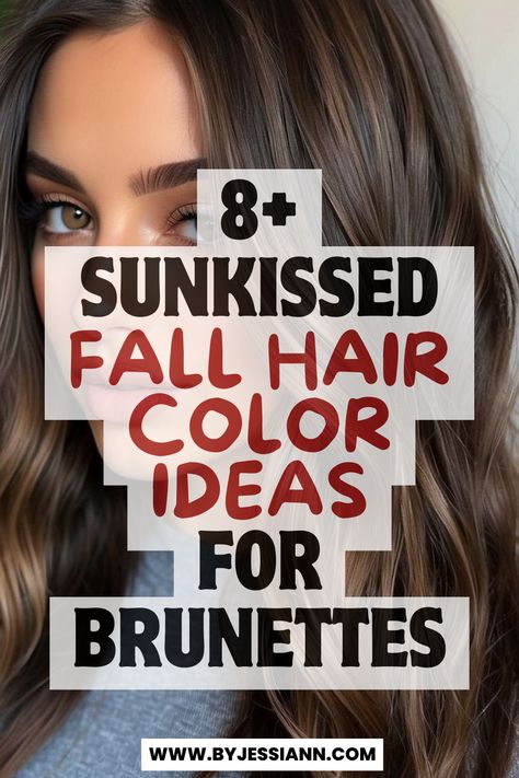 8+ Beautiful Sunkissed Fall Hair Color Ideas for Brunettes Dark Hair To Lighter Hair, Brown Hair Refresh, Bernette Hair Color Ideas, All Over Hair Color Brunette Fall, Simple Hair Colors For Brunettes, Fall Red Brown Hair Color, Hair Color Ideas For Brunettes Brown Skin, Brunette Balayage Hair For Fall, Going Light To Dark Hair