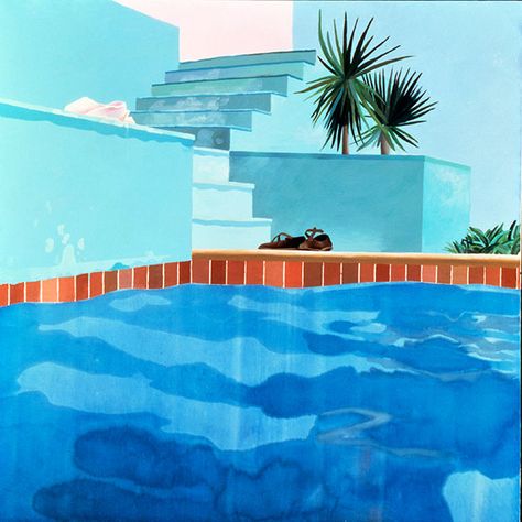 Hockney Swimming Pool, Hockney Pool, David Hockney Pool, David Hockney Paintings, David Hockney Art, Swimming Pool Art, Pool Paint, Louisiana Museum, Pool Art