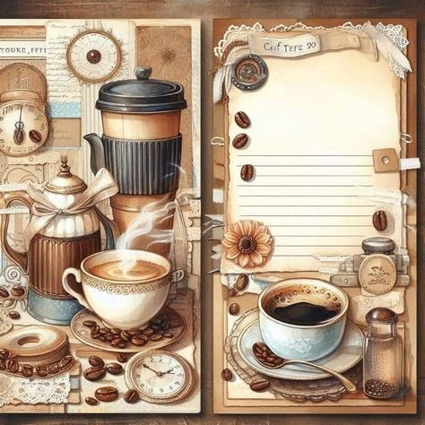 Coffee Themed Party, Sticker Images, Tea Journal, Papel Vintage, Instagram Creative Ideas, Coffee Images, Cartoon Stickers, Instagram Creative, Craft Stickers