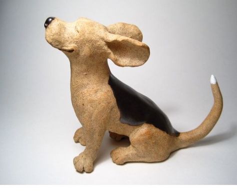 Dog Pottery, Paper Mache Animals, Pottery Animals, Sculptures Céramiques, Ceramic Dog, Paper Mache Sculpture, Paper Mache Art, Cool Breeze, Dog Sculpture