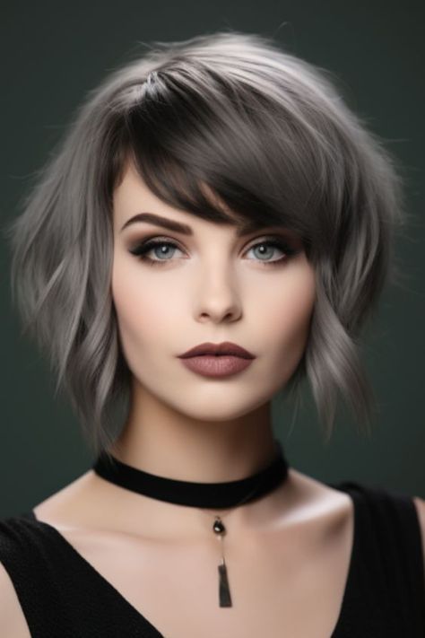 "bixie" Haircut With Undercut, Bixie Colour Haircut, Bixby Haircut, Bixie Haircut, Pretty Short Hair, Hair Myth, Short Silver Hair, Diy Hair Color, Gray Hair Highlights