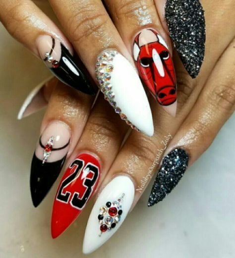 Jordan 23 Nails, Jordan 23 Nails Designs, Jordan Nails 23, Jordan Year Nails, Jordan Year Birthday 23 Nails, Jordan Nails, Basketball Nails, Nike Nails, Jordan Birthday