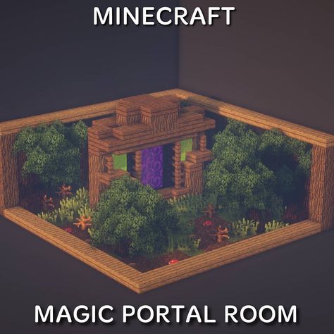 Minecraft Portal, Magic Portal, Minecraft Blueprints, Minecraft Crafts, Minecraft Building, Minecraft Architecture, Minecraft Designs, Minecraft Houses, Minecraft