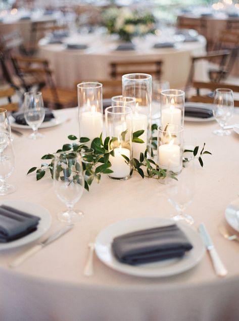 Greenery Wedding Centerpieces, Wedding Candles Table, Elegant Wedding Centerpiece, Wedding Reception Centerpieces, Simple Centerpieces, Wedding Floral Centerpieces, Reception Centerpieces, Elegant Centerpieces, Flower Centerpieces Wedding