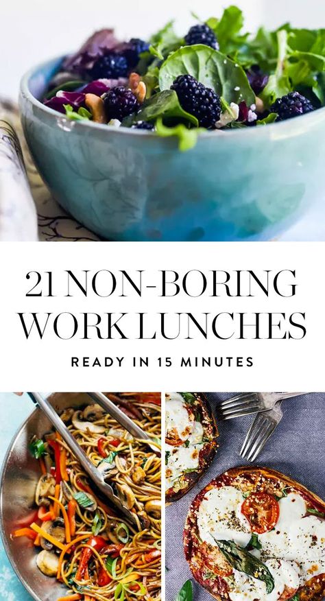 21 Non-Boring Work Lunches You Can Make in 15 Minutes or Less Work Lunch Recipes, Winter Lunch, Healthy Lunches For Work, Quick Healthy Lunch, Vegetarian Recipes Lunch, Lunch Inspiration, Work Lunches, Cold Lunches, Easy Healthy Lunches