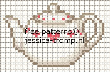 Teapot Cross Stitch Pattern, Teapot Cross Stitch, Cross Stitch Ideas, Embroidery Tips, Cross Stitch Kitchen, Mini Cross Stitch, Stitch Ideas, Crochet Cross, Bead Pattern