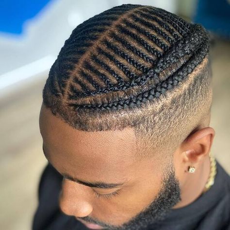 Fishbone Cornrows For Men, Fishbone Cornrows, Cornrows For Men, Dreadlock Hairstyles For Men, Braided Styles, Mens Braids Hairstyles, Mens Braids, Dreadlock Hairstyles, Hairstyles For Men