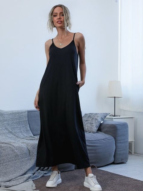 Black Sleeveless Cotton Dress, Dresses Tight Top Loose Bottom, Cheap Casual Midi Length Slip Dress, Affordable Casual Cami Slip Dress, Cheap Black Fitted Sleeveless Dress, Affordable Sleeveless Slip Dress, Casual Black Slip Dress Affordable, Affordable Black Sleeveless Maxi Dress, Cheap Black Stretch Sleeveless Dress