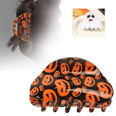 Hair Clip Premium Hair Hair Acrylic Clip. Cute Halloween Hair Tool Suitable For Ladies Girls Children Gifts Features: Packaging: There are Halloween hair clips in different patterns for you to use and change, and share with friends, these accessories will make your Halloween look cuter. Material: Hairpin made of acrylic, clear printing, bright , strong and . The clip is easy to install and and won't pull or damage your hair. [Design] clamp adopts Halloween white design, cute and interesting, del Mermaid Hair Accessories, Spooky Basket, 2nd Day Hair, Hair Bow Organizer, Halloween Hair Clips, Bow Organizer, Banana Hair Clips, Candy Hair