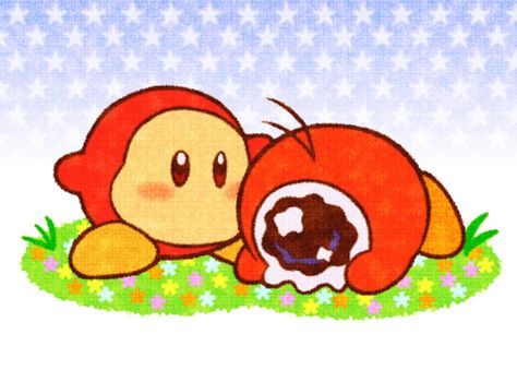 Waddle Dee and Waddle Doo Waddle Dee Fanart, Bandana Waddle Dee Art, Waddle Dee Pfp, Kirby Clay, Waddle Doo, Bandana Dee, Waddle Dee, Kirby Character, Meta Knight