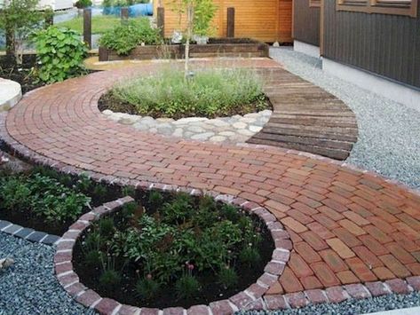 Walkway Landscaping, Brick Walkway, Walkways Paths, Garden Walkway, Have Inspiration, Garden Path, Garden Pathway, Backyard Ideas, Backyard Landscaping Designs