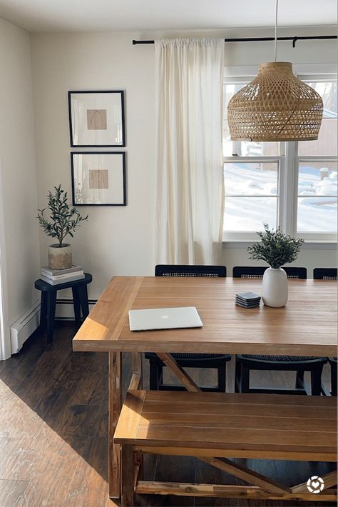 Target dining room, dining room decor, modern decor, neutral dining room Dining Table Affordable, Dining Room No Rug, Small Rectangle Dining Room, Mcgee Dining Room, Studio Mcgee Dining Room, Modern Target, Studio Mcgee Dining, Modern Organic Dining, Modern Organic Dining Room