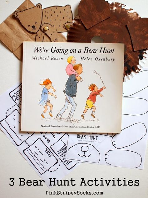 3 Crafts and Activities to do with Going on a Bear Hunt Bear Hunt Activities, Going On A Bear Hunt, Teddy Bear Day, Bear Hunt, Teddy Bear Theme, Story Activities, Activities For Children, Bear Theme, Teddy Bear Picnic