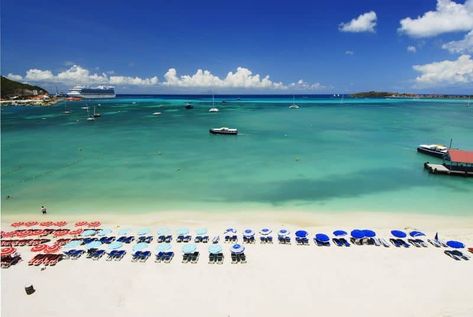 St. Maarten - St-Martin Portal - Great Bay Beach - Philipsburg - Sint Maarten | Caribbean Floating Hotel, View Beach, Tourism Website, St Maarten, St Martin, Leisure Activities, Beach Bars, Cruise Ships, Caribbean Islands