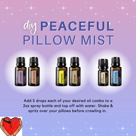 Doterra Sleep, Doterra Sandalwood, Doterra Cedarwood, Doterra Lavender, Sleep Spray, Calming Essential Oils, Pillow Mist, Essential Oils For Sleep, Essential Oil Blends Recipes