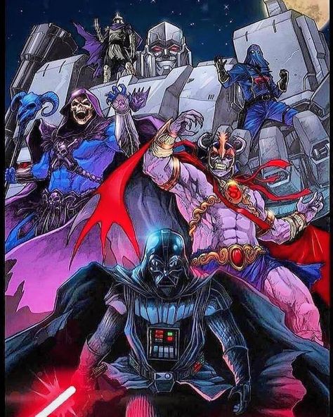 Megatron Cartoons 80s 90s, 80 Cartoons, Old School Cartoons, Comic Villains, 80s Cartoon, Transformers Artwork, 80s Cartoons, Transformers Art, Cartoon Crossovers