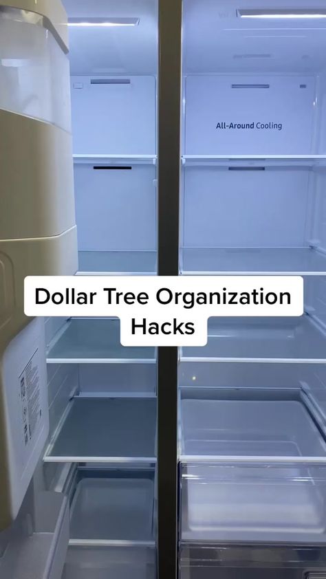 Dollar Tree Organization Hacks, Dollar Tree Organization, Kitchen Organization Pantry, Organizing Hacks, Refrigerator Organization, Dollar Store Organizing, Fridge Organization, Home Organisation, Home Organization Hacks