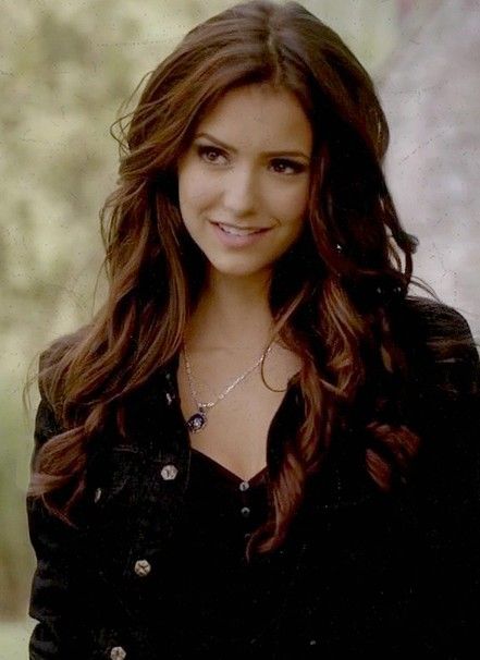 Nina Dobrev as Katerina Petrova (a.k.a. Katherine Pierce) | The Vampire Diaries @molliecaldwell Katherine Pierce, Long Brown Hair, Young Woman, Brown Hair, A Woman, Hair, Silver, Black