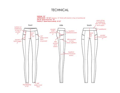 Women's legging tech sketch  #fashiondesign Sports Wear Fashion Illustration, Design Ideas Drawing, Fashion Terminology, Activewear Inspiration, Sports Wear Fashion, Flat Drawings, Technical Design, Sport Nike, Technical Illustration