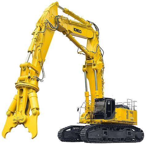 This 220,000-lbs {100-ton} class large building demolition machine excels in both reach and performance – The new SK1000DLC. From the GD ultra long attachment with a maximum work height of about 130 feet {40 m}, to the powerful separate boom attachment which can cr... Mech Inspiration, Construction Gear, Welding Rigs, Mahindra Tractor, Caterpillar Equipment, Heavy Construction Equipment, Construction Vehicle, Tactical Gear Loadout, Construction Machines